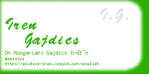 iren gajdics business card